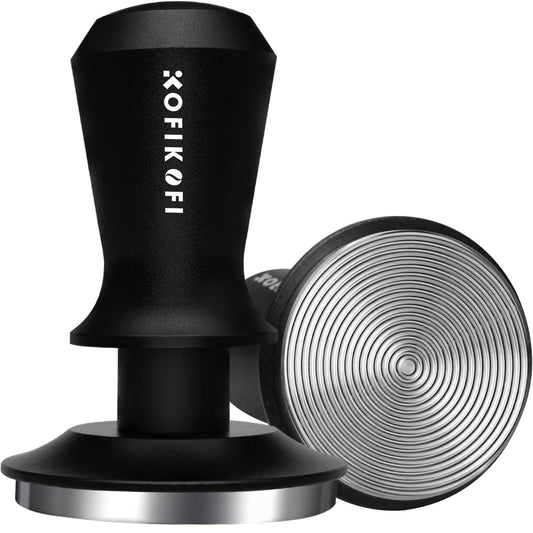 Espresso Tamper, 30lbs Spring Loaded, Aluminum Handle, Ripple Base 51/53/58MM