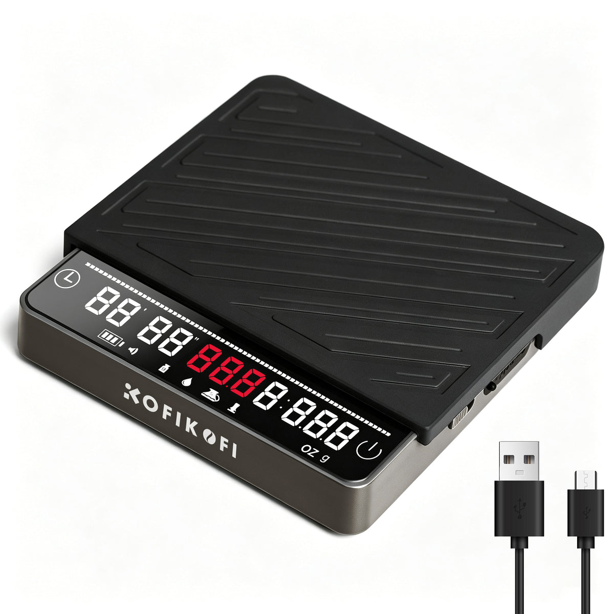 KOFIKOFI Coffee Scale with Timer, 0.1g Precision, 4 Modes, USB-C, 2000g