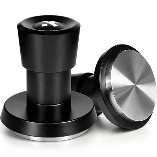 Espresso Tamper, 30lbs Triple Spring Loaded, Aluminum Handle, Flat Base 51/53/58MM