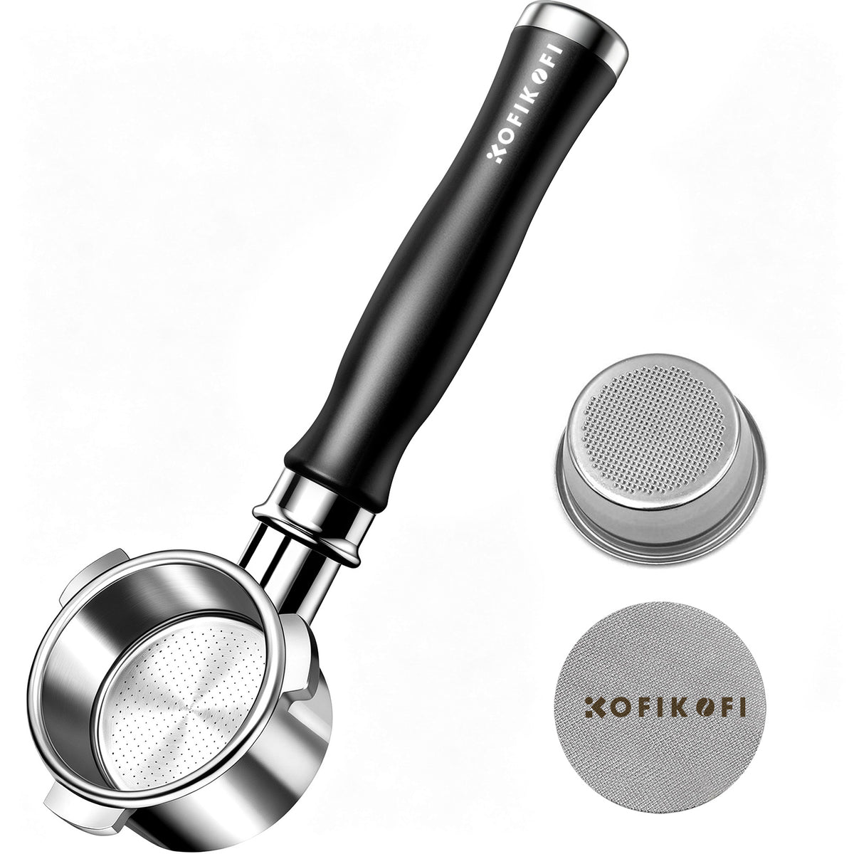 Upgraded 54mm Bottomless Portafilter 3 Ears 304 Stainless Steel- for Breville